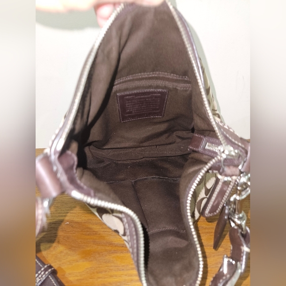 Coach Signature Jacquard Brown/Tan Crossbody/Shoulder Bag - Picture 12 of 12